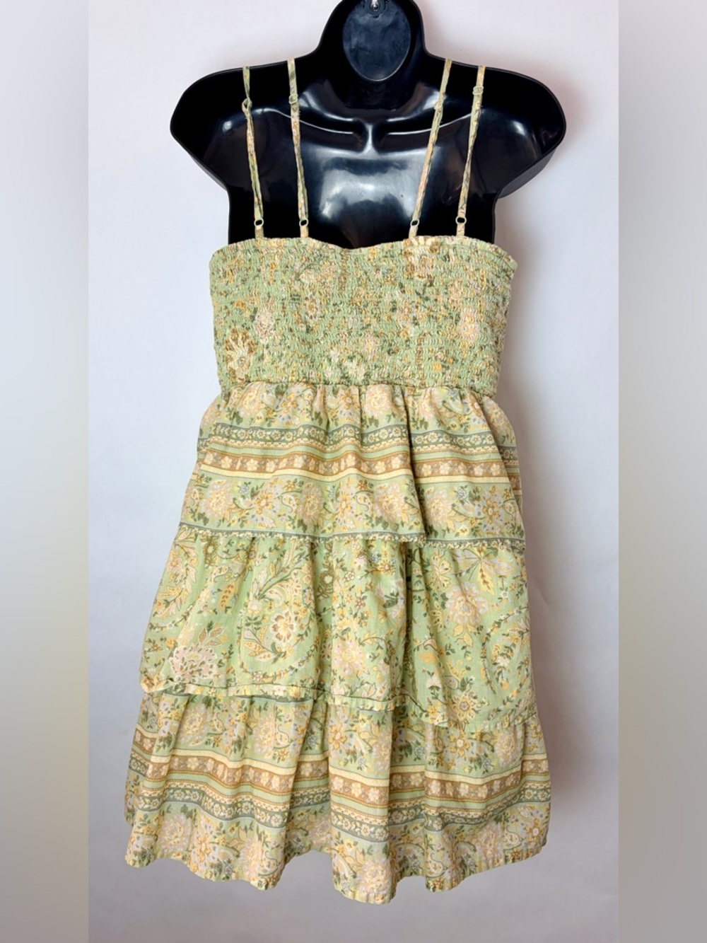 ❣️SOLD❣️ AMERICAN EAGLE OUTFITTERS TIERED HALTER 100% COTTON DOUBLE STRAP DRESS - Picture 9 of 10